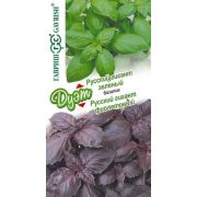 Базилик Русский гигант, зеленый 0,1 г+Русский гигант, фиолетовый 0,1 г серия Дуэт Н21