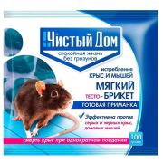 Чистый Дом тесто-брикет от крыс 100г 1/50 (Т/Э)